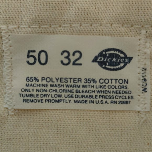 *NEW* 1991 Men's Dickies Twill Work Pants, Heavy Duty, Tan, S874A, 50W X 32L - Picture 8 of 10